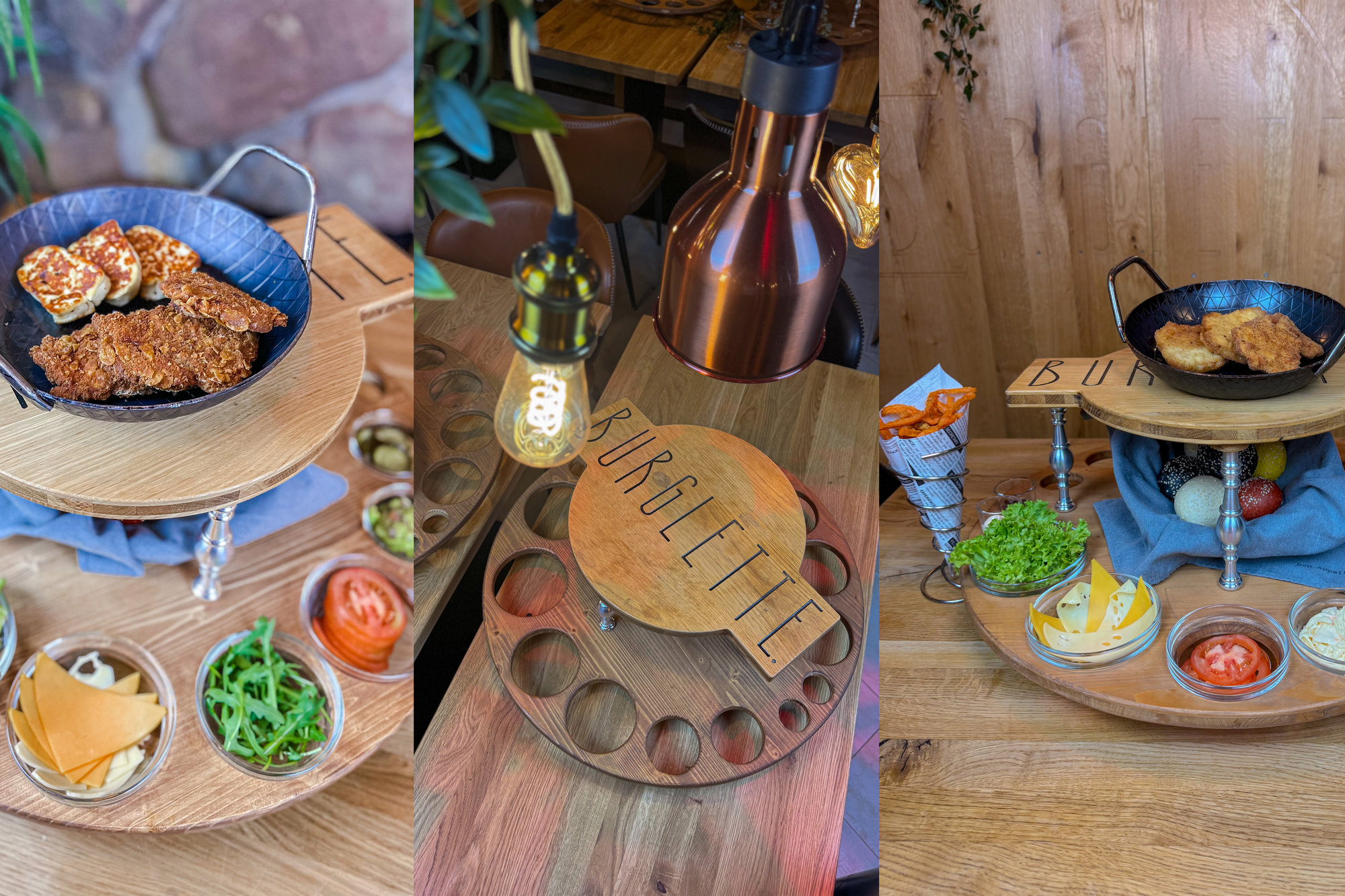 Im Burglette können Burger selbst am Tisch zubereitet werden.