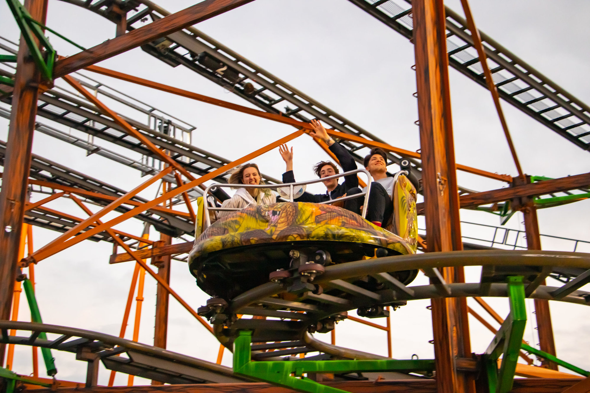 Ein Wagon der Dizzy Mouse in Nahaufnahme.