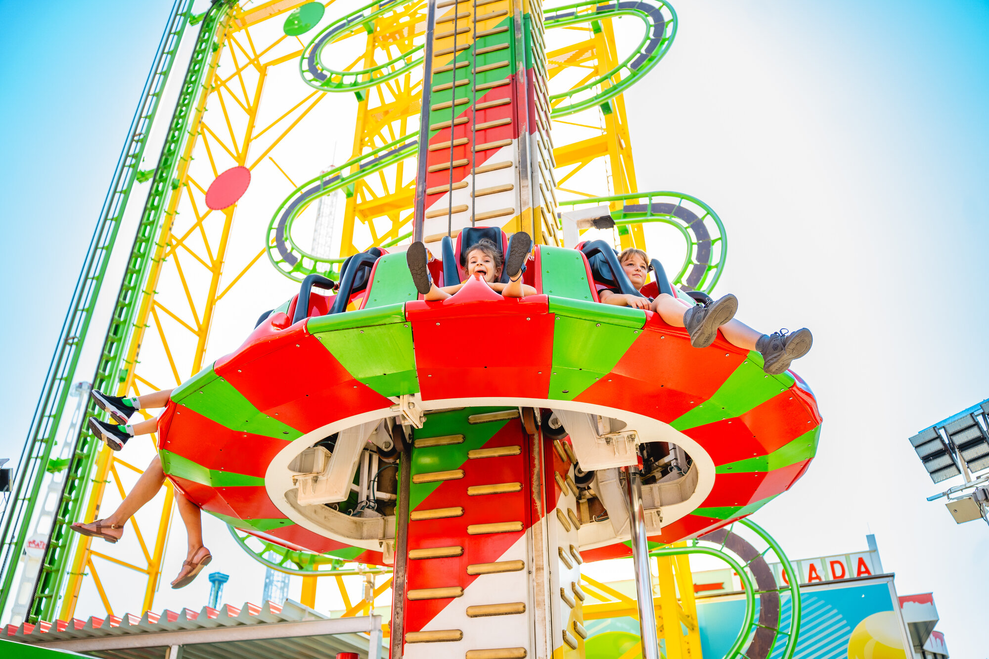 Lollipop ist ein Turm wo Kinder auf und abfahren können.